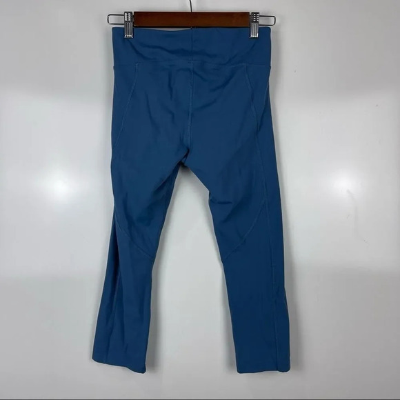 Lorna Jane Blue High Waist Cropped Core Compression 3/4 Capri Leggings Women's - Picture 2 of 8